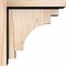 Ekena Millwork Mediterranean Smooth Corbel w/Backplate, Douglas Fir, 5 1/2"W x 10"D x 10"H COR06X10X10MED01SDF - alternate 3